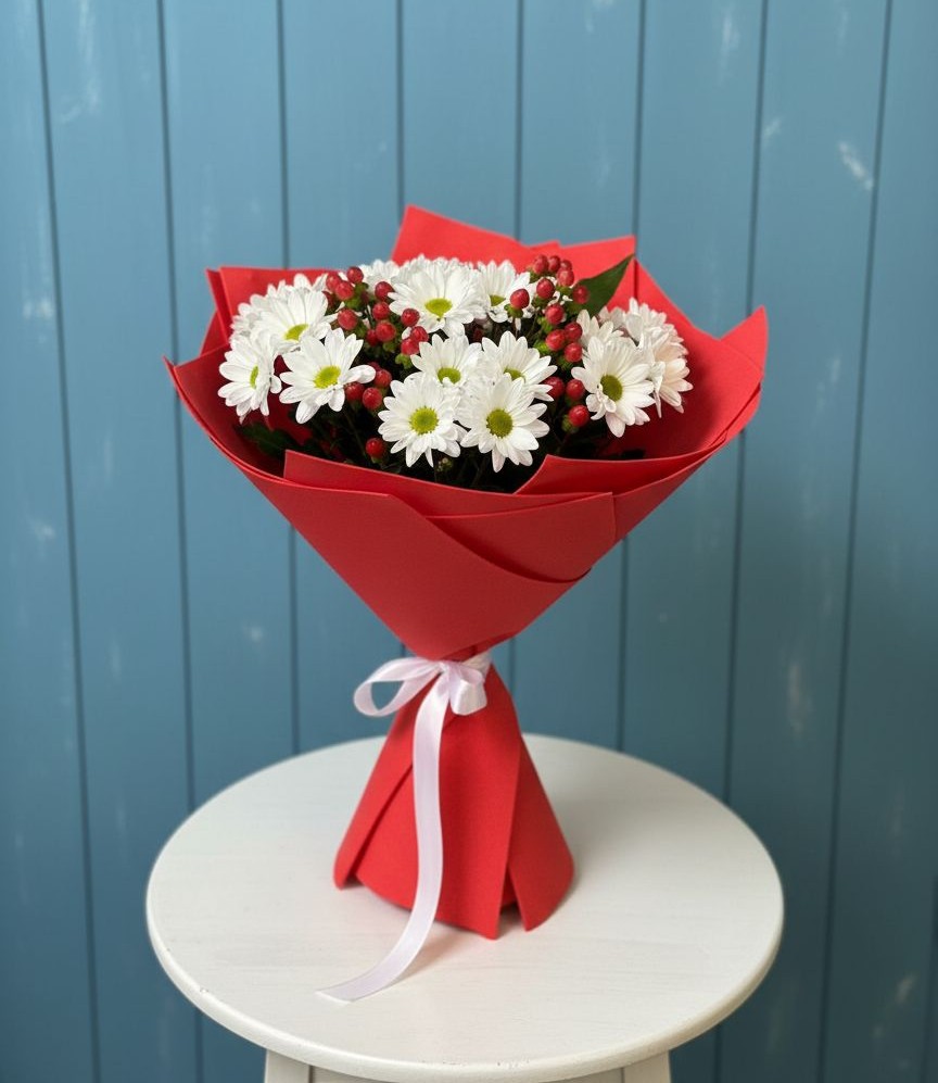 Букет цветов из: Хризантемы в Шеметово Сергиево-Посадского района