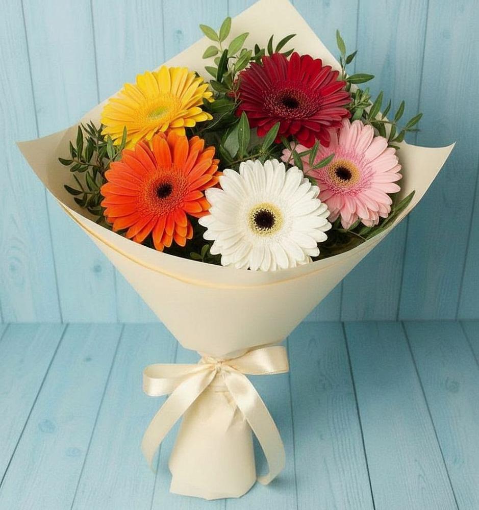 Букет цветов из: Герберы в Шеметово Сергиево-Посадского района