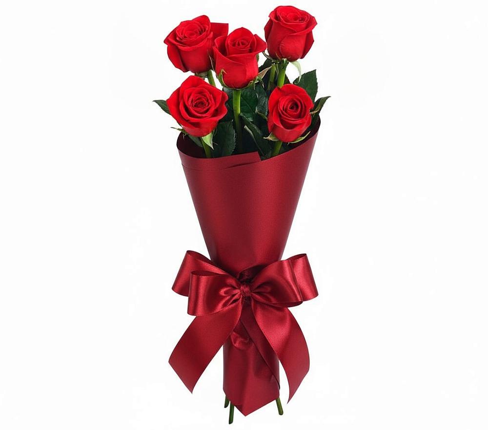 Букет 5 Красных роз Эдлесс Лав в Шеметово Сергиево-Посадского района