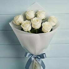 Букет 7 Белых роз Эдлесс Лав #REPLACE_PRED# Шеметово Сергиево-Посадского района