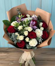 Букет цветов из:  Розы и Альстромерии #REPLACE_PRED# Шеметово Сергиево-Посадского района