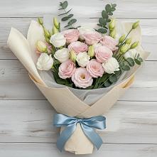 Букет цветов из:  Лизиантусы в Шеметово Сергиево-Посадского района