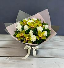 Букет цветов из:  Орхидеи и Розы в Шеметово Сергиево-Посадского района