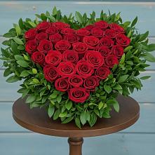 Цветочная композиция из Розы в виде сердца в Шеметово Сергиево-Посадского района