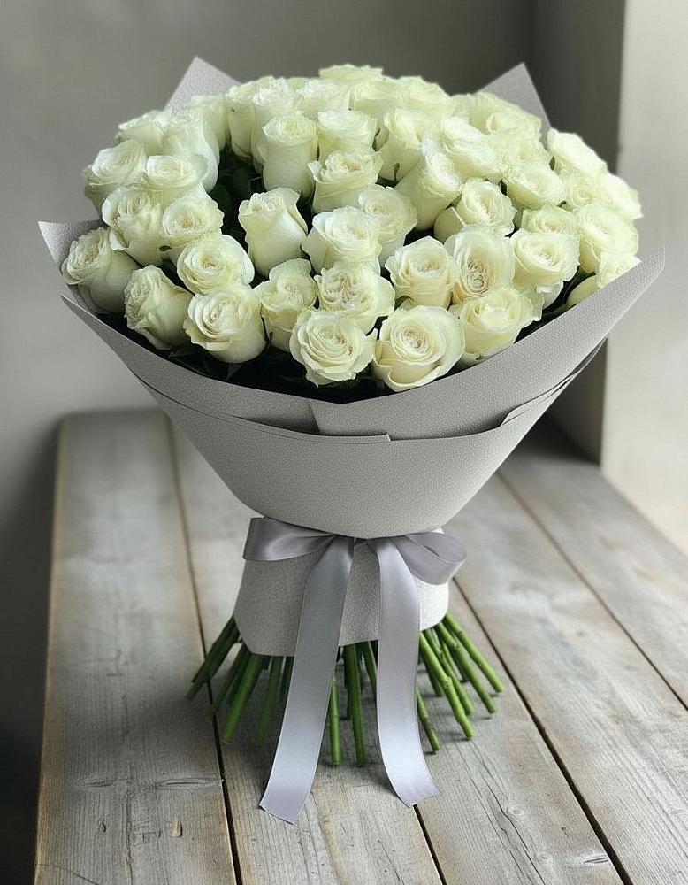 Букет 35 Белых роз в Шеметово Сергиево-Посадского района