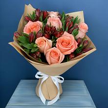 Букет цветов из:  Розы и Альстромерии в Шеметово Сергиево-Посадского района