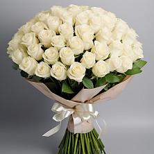Букет 101 беля роза Белоснежка в Шеметово Сергиево-Посадского района