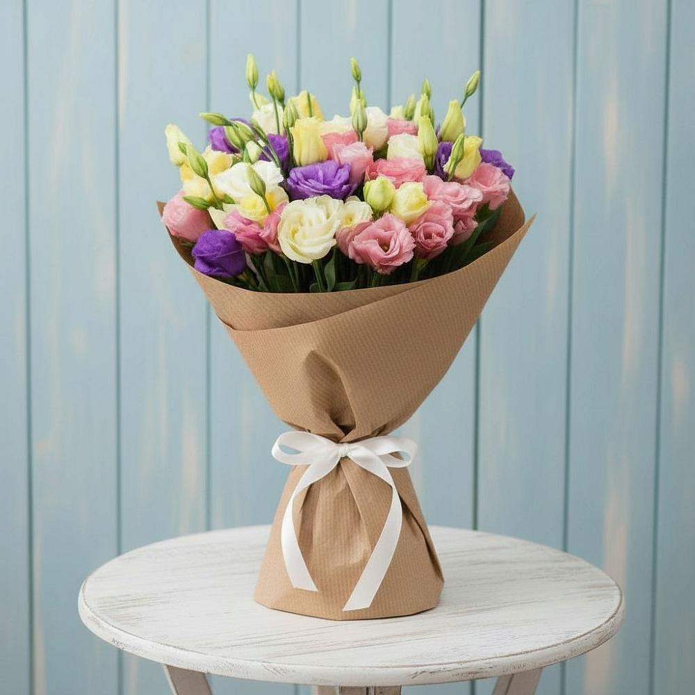 Букет цветов из: Лизиантусы в Шеметово Сергиево-Посадского района