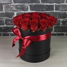 Цветочная композиция из Розы в шляпной коробке в Шеметово Сергиево-Посадского района