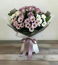Букет цветов из:  Хризантемы и Розы в Шеметово Сергиево-Посадского района