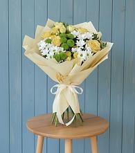 Букет цветов из:  Хризантемы и Розы в Шеметово Сергиево-Посадского района