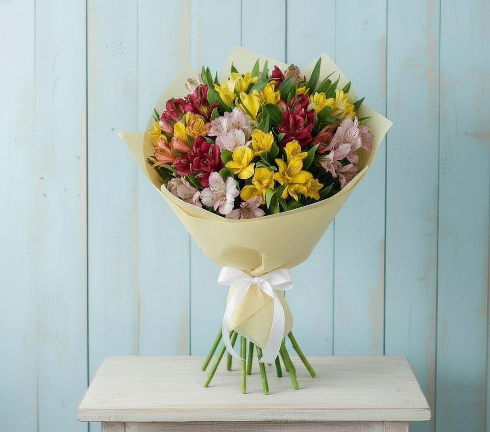 Букет цветов из: Альстромерии в Шеметово Сергиево-Посадского района