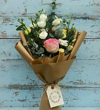 Букет цветов из:  Розы и Лизиантусы в Шеметово Сергиево-Посадского района