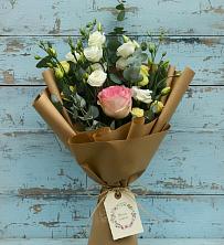 Букет цветов из:  Розы и Лизиантусы в Шеметово Сергиево-Посадского района