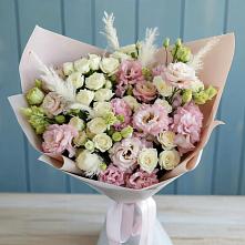 Букет цветов из:  Альстромерии и Розы в Шеметово Сергиево-Посадского района